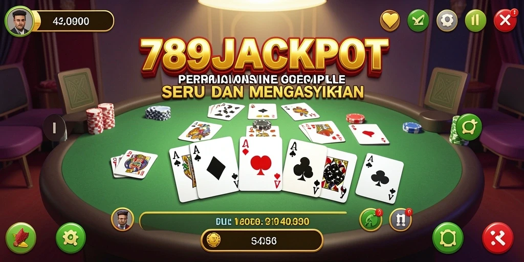 Tampilan gameplay seru dalam 789JACKPOT yang menghadirkan permainan Gaple.