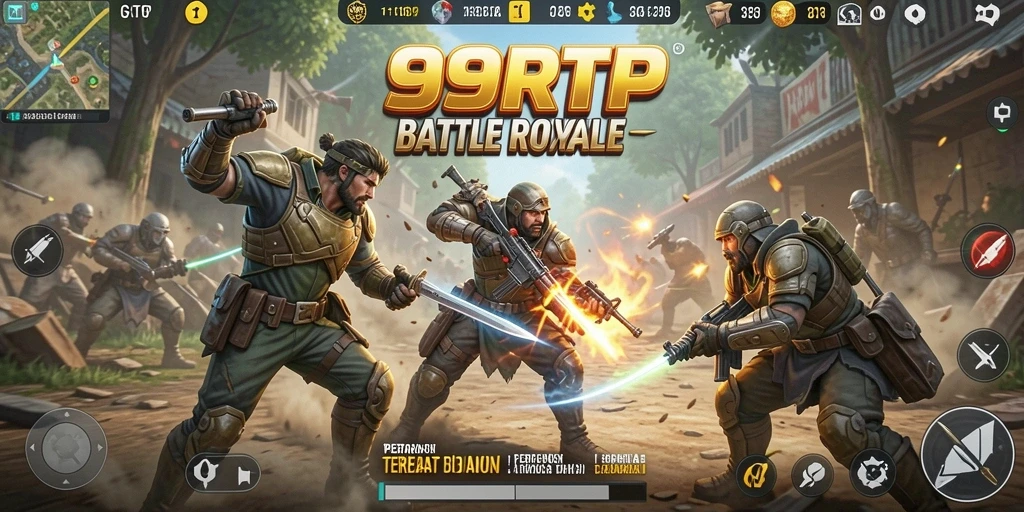 Tampilan gameplay seru 99RTP dalam pertempuran Battle Royale.