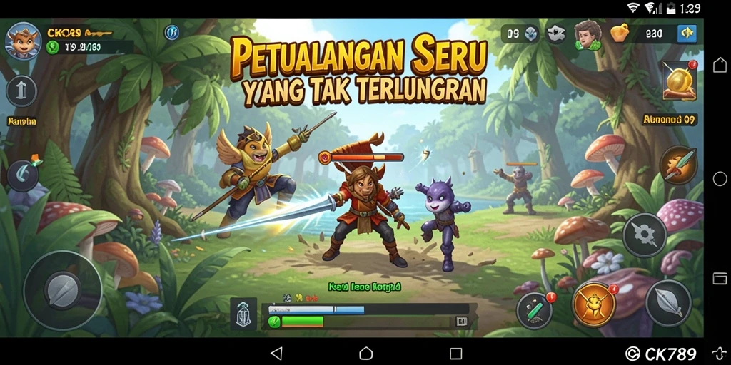 Screenshot gameplay CK789 yang menampilkan petualangan mendebarkan.