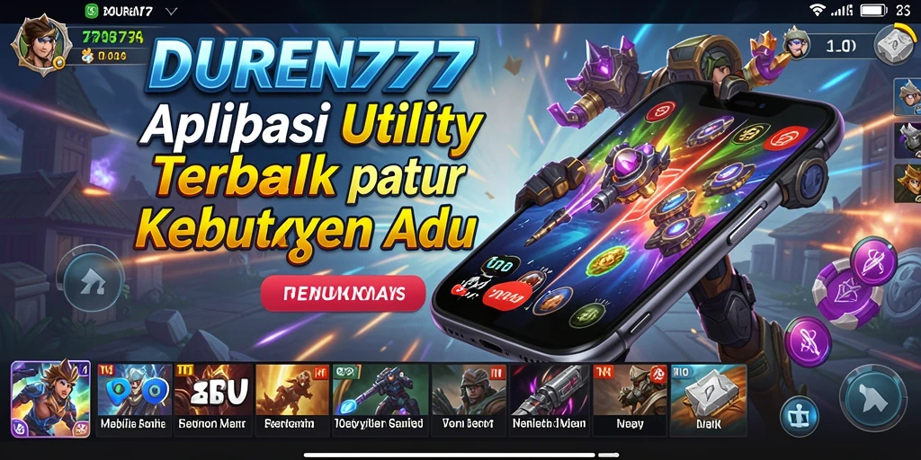 Screenshot utama DUREN777 yang menampilkan antarmuka aplikasi Utility.