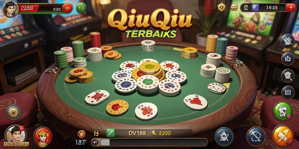 Tampilan gameplay QiuQiu yang seru dan mendebarkan.