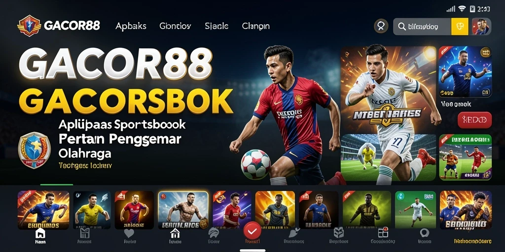 Screenshot menunjukkan fitur taruhan langsung di GACOR88 dengan tampilan pengguna yang menarik.