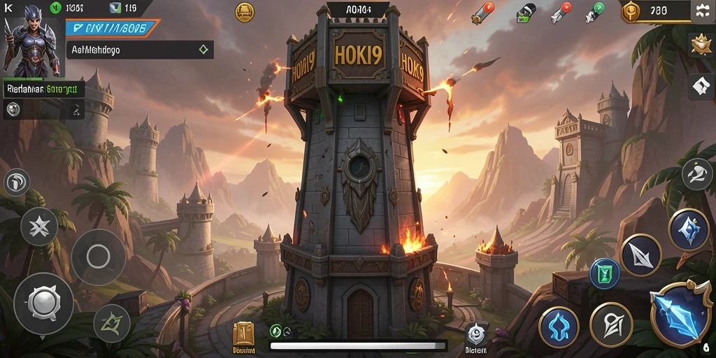 Tangkapan layar gameplay HOKI9 yang menegangkan dalam mode pertahanan menara.