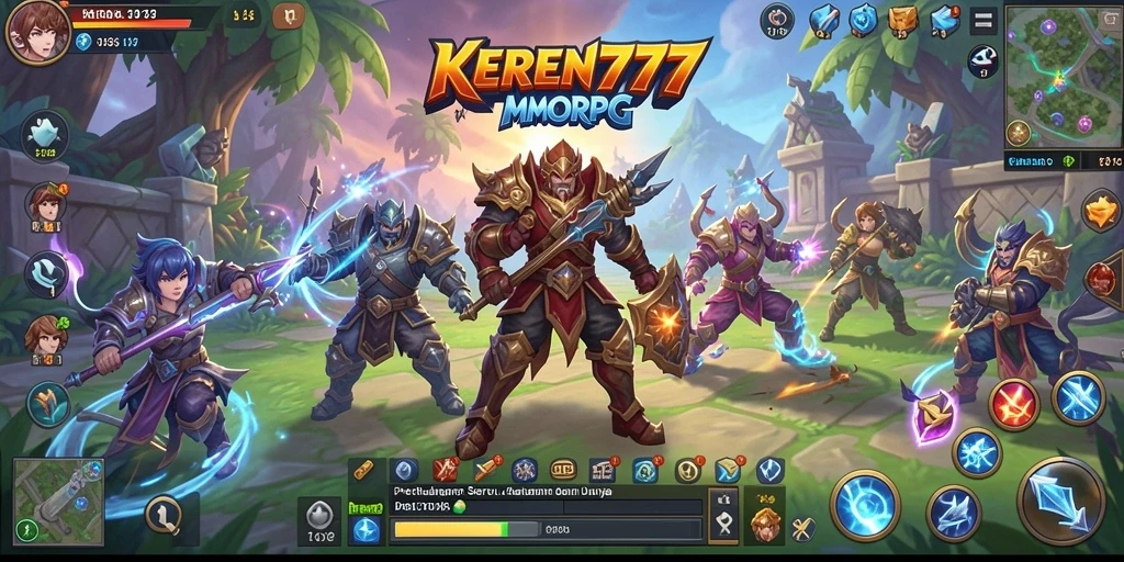 Gameplay mendebarkan di dunia KEREN777 yang luas.