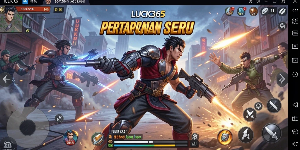 Tangkapan layar LUCK365 menampilkan aksi cepat dan seru di medan pertempuran.