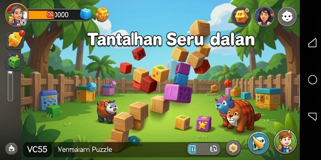 Tampilan gameplay VC55 menantang dengan level teka-teki yang menarik.