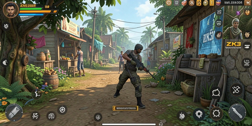 Screenshot utama ZK3 menampilkan momen gameplay yang mendebarkan.